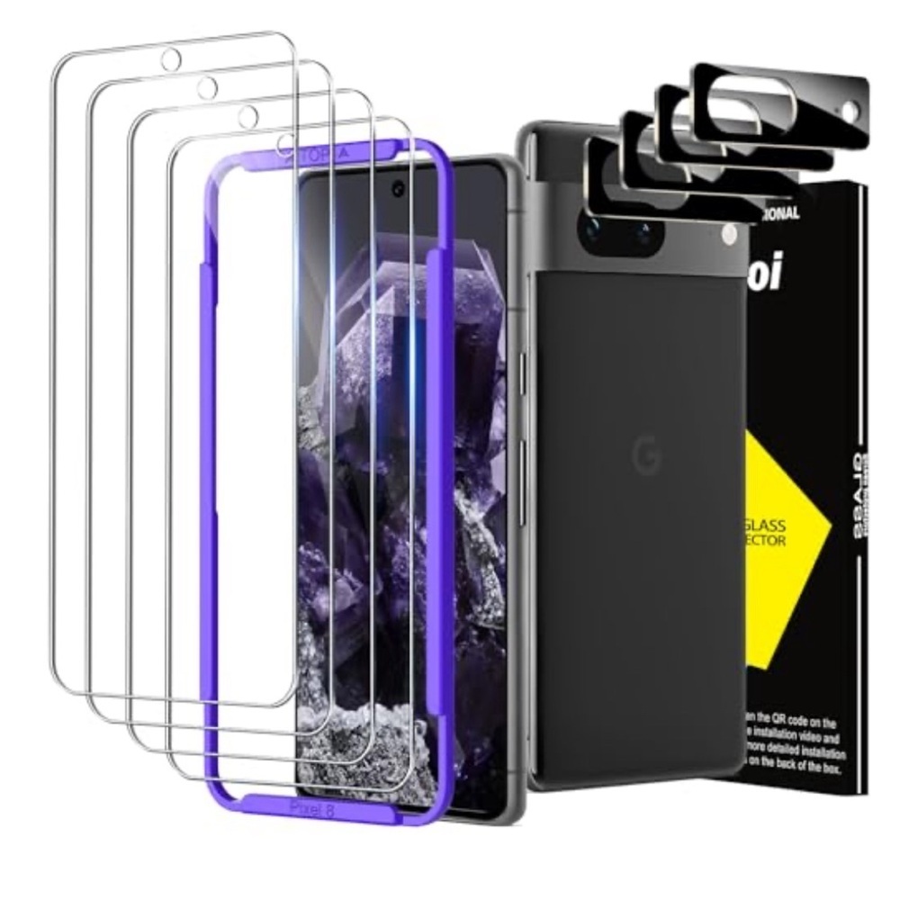 Milomdoi 4 Pack Screen Protector for Google Pixel 8 with 4 Pack. New